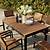 wood look outdoor dining table