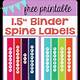 1.5 Binder Spine Template
