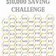 10 000 Savings Challenge Printable Free