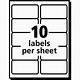 10 Labels Per Sheet Template