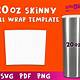 20 Oz Skinny Sublimation Tumbler Template
