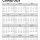 2024 Calendar Printable Free