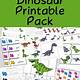 3 Dinosaurs Free Printables