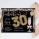 30th Birthday Invitation Template