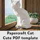 3d Paper Cat Template Free