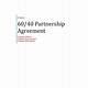 60/40 Partnership Agreement Template