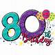 80th Birthday Clipart Free