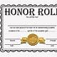 A Honor Roll Certificate Template