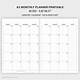 A5 Calendar Printable