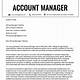 Account Manager Cover Letter Template
