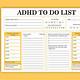 Adhd To Do List Template Free
