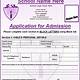 Admission Form Template