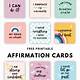 Affirmation Cards Free Printable