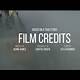 After Effects Credits Template Free