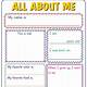 All About Me Poster Template Free