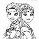 Anna And Elsa Coloring Pages Free