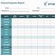 Annual Expense Report Template Excel