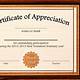 Appreciation Certificate Template