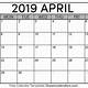 April Calendar Free Printable