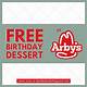 Arbys Free Birthday
