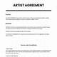 Artist Contract Template Word