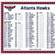 Atlanta Hawks Printable Schedule