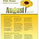 August Newsletter Template