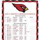 Az Cardinals Schedule Printable