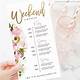 Bachelorette Itinerary Template Online