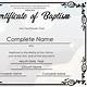 Baptism Certificates Templates