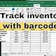 Barcode Inventory System Excel Template