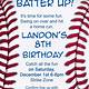 Baseball Birthday Invitation Template Free