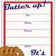 Baseball Invitation Template Free