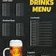 Beverage Menu Template