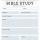 Bible Study Templates
