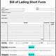 Bill Of Lading Template Excel