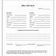 Bill Of Sale Printable Form Free