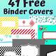 Binder Covers Printable Free
