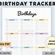 Birthday Tracker Template