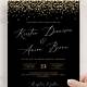 Black And Gold Invitations Templates Free