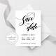 Black And White Save The Date Templates Free