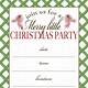 Blank Christmas Party Invitation Templates