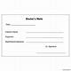Blank Doctors Note Template