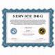 Blank Free Printable Service Dog Certificate
