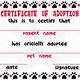 Blank Pet Adoption Certificate Free Printable