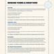 Booking Terms And Conditions Template