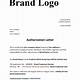 Brand Authorization Letter Template Word
