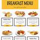 Breakfast And Lunch Menu Template
