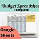 Budget Planner Template Free Google Sheets