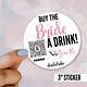 Buy The Bride A Drink Template Free